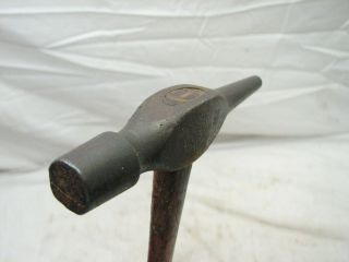 Antique Polled Tinsmith Forming Pattern Maker Punch Hammer Wood Tool Tack Poll 2