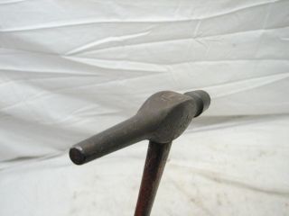 Antique Polled Tinsmith Forming Pattern Maker Punch Hammer Wood Tool Tack Poll 5