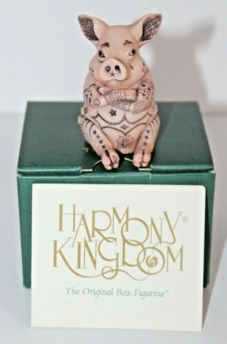 Harmony Kingdom Treasure Jests Tjp16 Ink Oink W/ Box & Paper