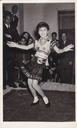 Egypt Vintage Photograph.  Cute Dancing Girl