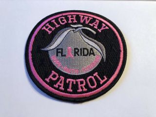 Florida Highway Patrol State Police Pink Breast Cancer Shoulder Patch