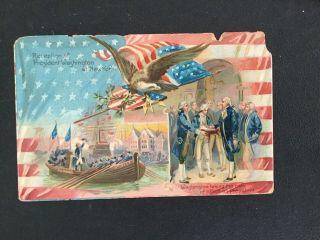 Vintage Patriotic Postcard - Tuck’s George Washington’s Birthday Series No.  124