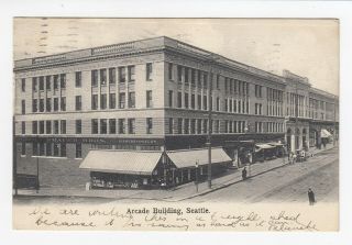 1907 Postcard Arcade Building Seattle