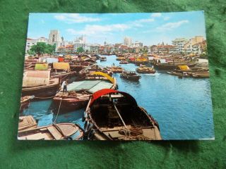 Postcard Asia: Singapore The River Colour 1967 Kruger