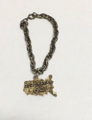 1964 " Goldwater 64 " Republican Presidential Campaign Souvenir Charm Bracelet