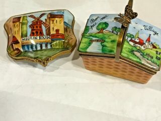 Rochard And Limoges - - Two Trinket Boxes.  Unique & Rare.  Marks