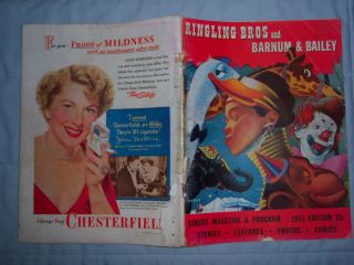 1951 Ringling Bros And Barnum And Bailey Circus Program