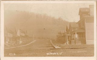 E68/ Weirton West Virginia Rppc Postcard C1910 Ave D Homes Street