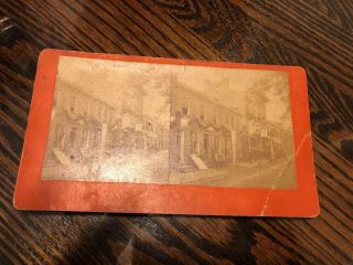 1896 Stereoview Card Uniontown Pa Street Scene