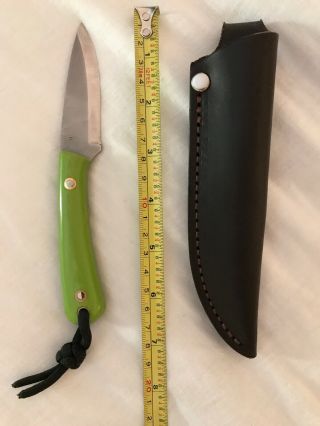 Blind Horse Knives Bhk Rare Toxic Green G10 Frontier Valley Neck Patch Knife Ln