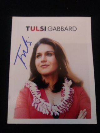 Tulsi Gabbard 2020 President Candidate Signed Autograph 4 - 6 Photo From Campaign