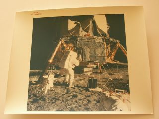 Apollo 12 Alan Bean Lunar Module " A Kodak Paper " 8x10 Red Serial Nasa Photo
