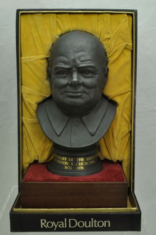 Rare Royal Doulton Winston Churchill Centenary Bust 1974 Limited Edition 47/750