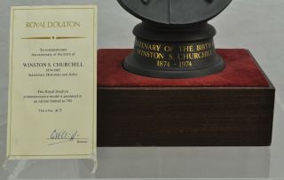 Rare Royal Doulton Winston Churchill Centenary Bust 1974 Limited Edition 47/750 5
