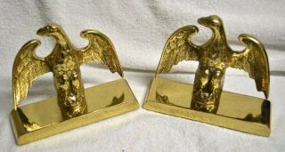 Virginia Metalcrafters Vintage Brass Eagle Bookends
