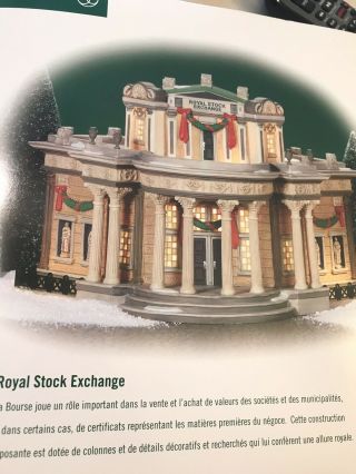 Royal Stock Exchange Dept.  56 Dickens Heritage Villiage Series Building 56.  58480