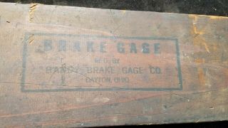 Antique Vintage Bandy Brake Gage Gauge w/ Wooden Case & Instructions 5