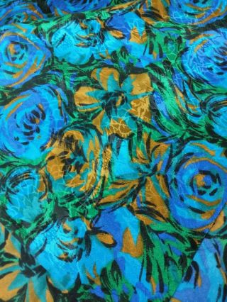Floral Sewing Fabric Vintage 80 