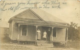 Ok Oklahoma Indian Territory Tulsa Home Rppc 1907 Udb Real Photo Postcard