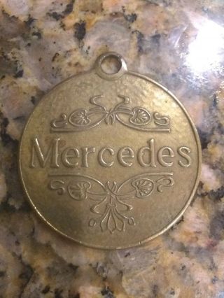 Vintage Rare Mercedes Brass Key Ring Lowell Sigmund 1978 Vtg