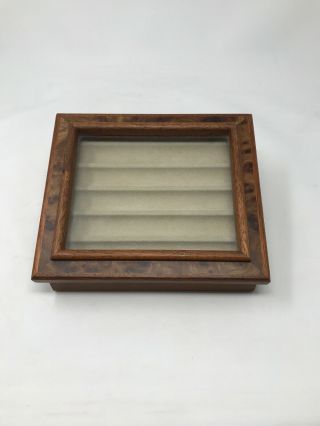 Agresti Pen Glass And Wood Display Case Box