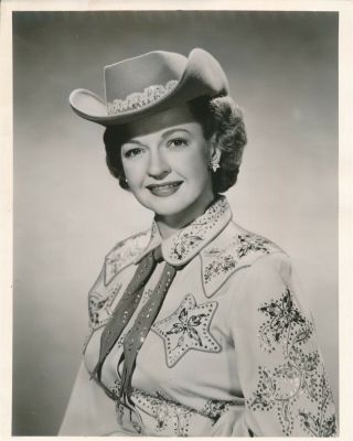 Dale Evans 1962 8 X 10 Cowgirl Glamour Press Photo Vv