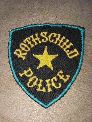 Rothschild Wisconsin Police Sheriff Patch Old Rare