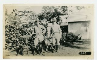 Vintage Photo 1927 Nicaragua Nicaraguan Weapons Guns Us Marine Photograph Usmc