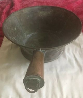 Antique Copper Pot Caldron W/ Handle