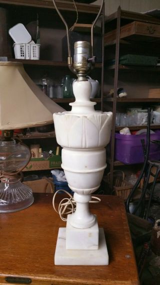 Vintage Alabaster.  Italian Marble 19 " Table Lamp