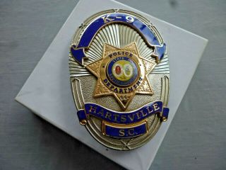 Authentic - Real Police Badge K - 9 Hartsville South Carolina By Blackinton