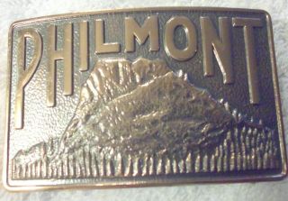 Vintage Philmont Boy Scout Ranch Brass Belt Buckle,  In Cimarron,  Mexico