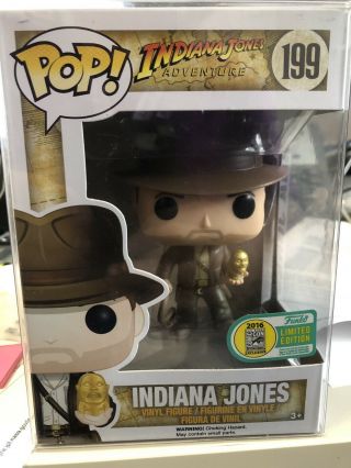 Sdcc 2016 Funko Pop Limited Edition Indiana Jones 199 Box