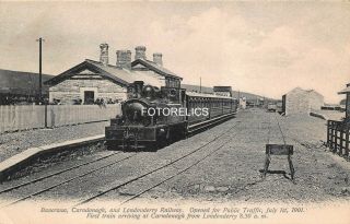 1st Train At Carndonagh Station Donegal Ireland Ex Londonderry,  Early Post Card
