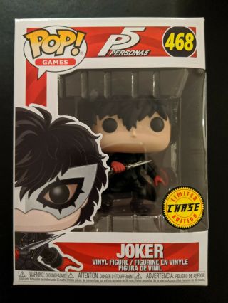 Funko Pop Joker Chase P5 Persona5 468 Vinyl Figure In Hand
