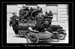 Keystone Cops On Patrol 24x36 Inch Poster