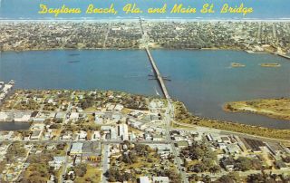 Q22 - 8880,  Aerial Viewe And Main St.  Bridge,  Daytona Beach,  Fl. ,  Postcard.