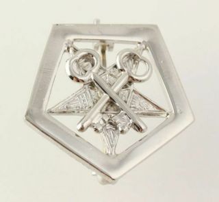 Order Of The Eastern Star - Sterling Silver Officer Pin Treasurer Masonic Oes