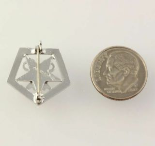 Order of the Eastern Star - Sterling Silver Officer Pin Treasurer Masonic OES 4