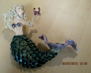 Blue Sky Clayworks Heather Goldminc Hanging Mermaid Tea Light Holder 2000