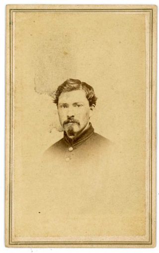Civil War Soldier Cdv By S.  Austen,  Oswego,  Ny With Cancelled Tax Stamp