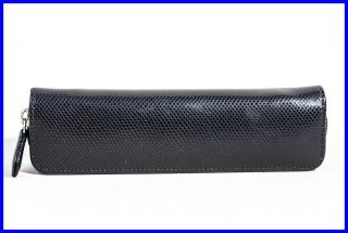 Modern Montblanc Black Snake Style Leather Case For Boheme Pen