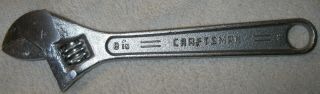 Vintage = Craftsman =,  Forged Usa,  8 " Inch,  Unmarked V,  Adjustable Wrench,  Rare
