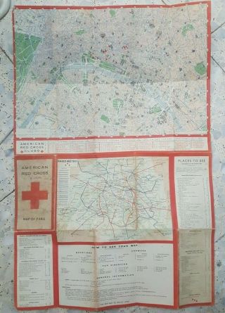 American Red Cross Map Of Paris
