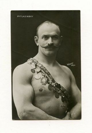 11 Vintage Photo Handsome Russian Strongman Awards Muscle Man Snapshot Gay