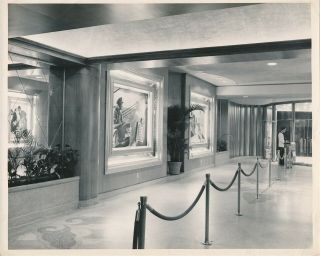 Miracle Theater Coral Gables,  Fl 1948 Photo Art Moderne Lobby W.  H.  Lee