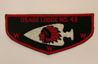 Order Of The Arrow Osage Lodge 42 F1a Rare First Flap