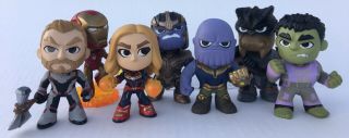 Funko Mystery Minis Marvel Avengers Endgame Thanos Thor Hulk Set Of 7