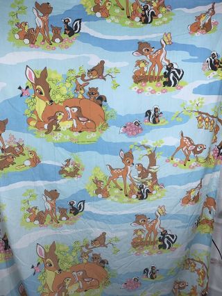 Vintage Bambi Thumper Twin Size Bed Sheet