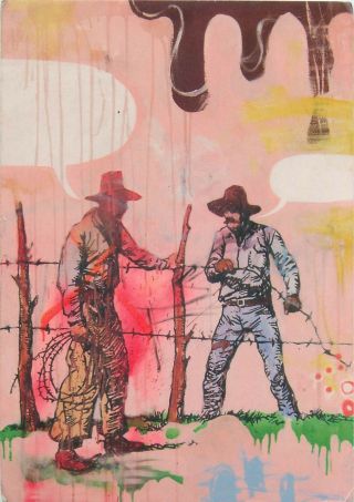 Thomas Tannenberg " Ponderosa Ii " Art Postcard Cowboys Western Motif